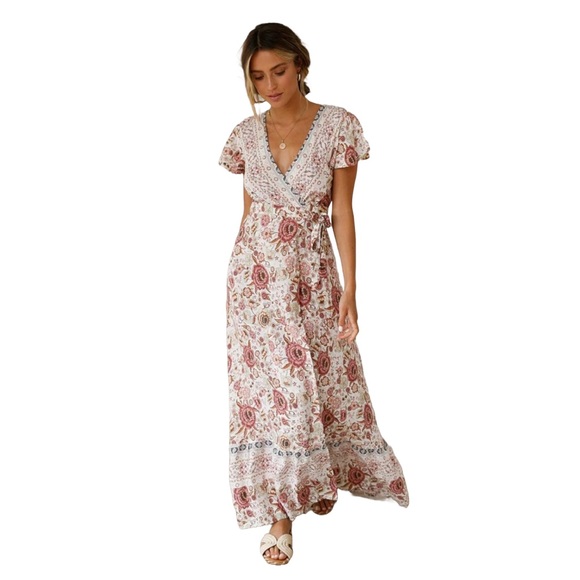Boho Summer Side Split Maxi Dress - Picture 3 of 4
